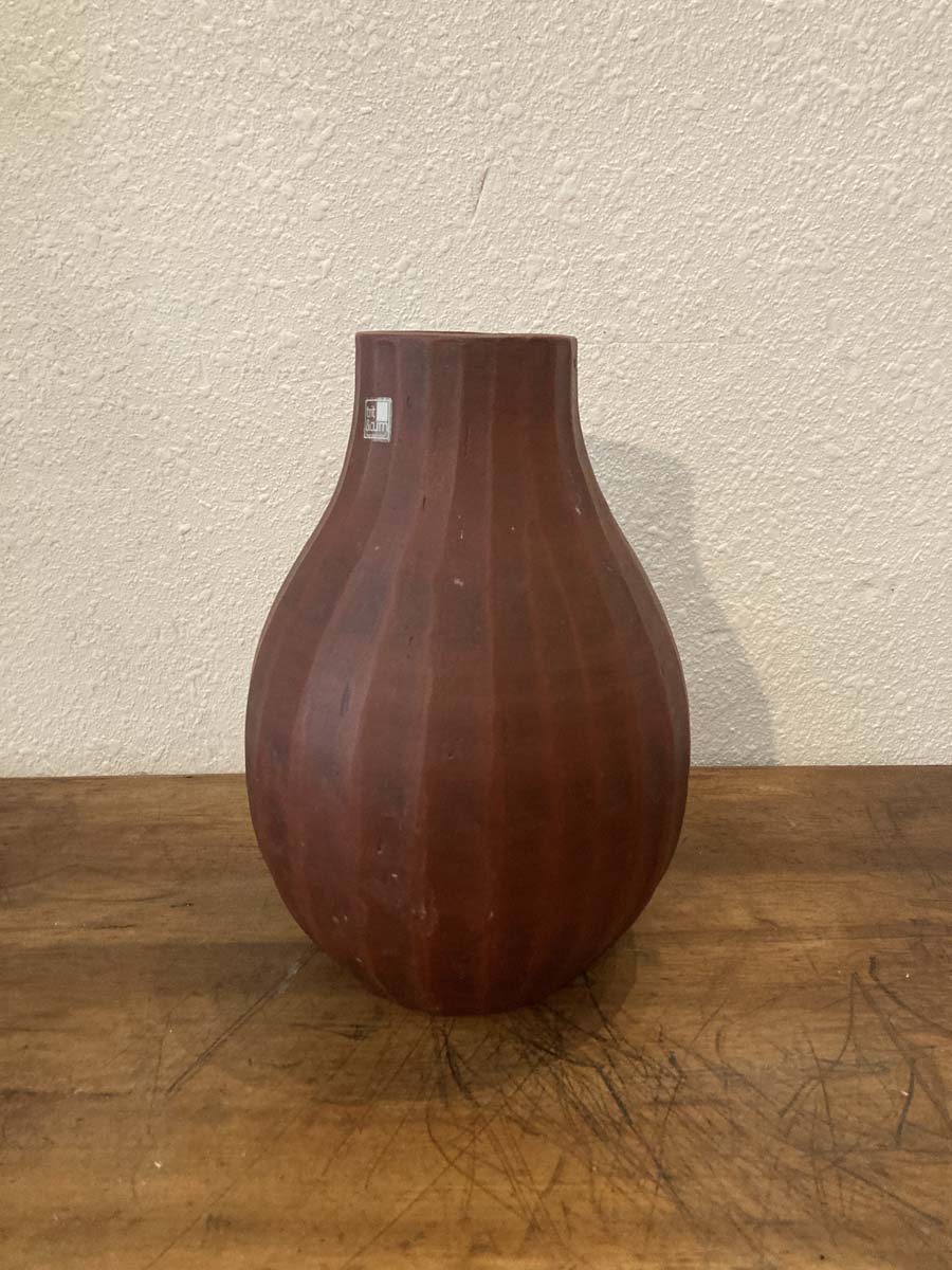 Jarrón cerámica marrón
