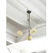 Lámpara de 3 globos en opalina blanca