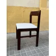 Conjunto de sillas en madera y tapiz blanco