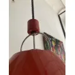 Lámpara techo roja metálica