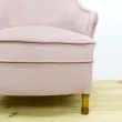 Butaca de terciopelo rosa