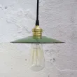 Lámpara colgante plato metal verde