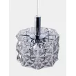 Lámpara de araña vintage geométrica con prismas de cristal de Kinkeldey