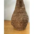Botella tejido en fibra natural vintage