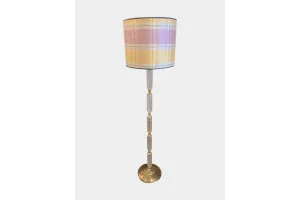 Lámpara metal cristal años 50s