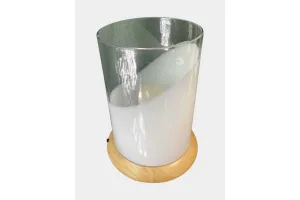 Lámpara de mesa francesa en vidrio tubular